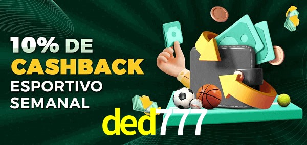 10% de bônus de cashback na ded777