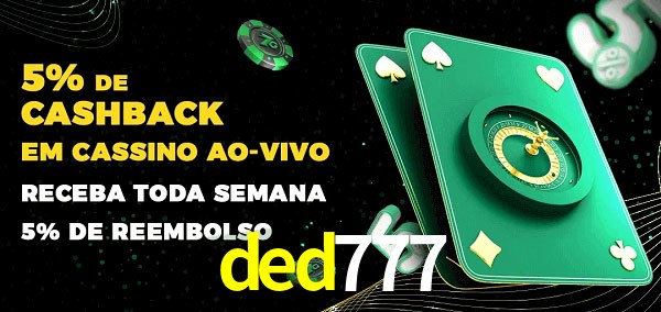Promoções do cassino ao Vivo ded777